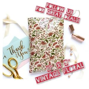 100 Poly Mailers 6x9 Vintage Floral